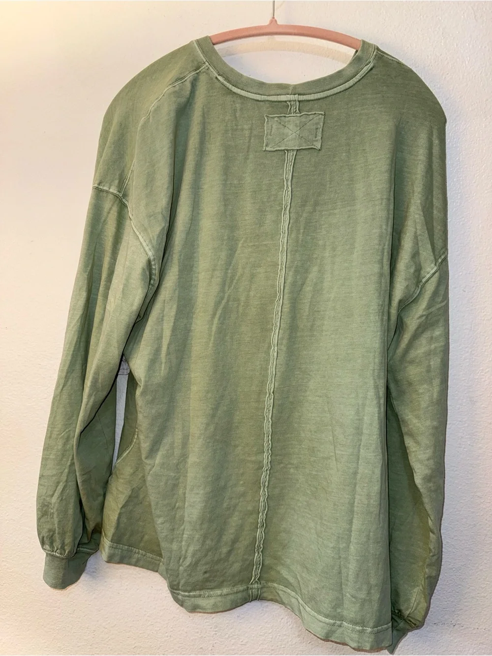 We The Free Minimalist Soft Moss Long Sleeve Tee - Picture 5 of 5